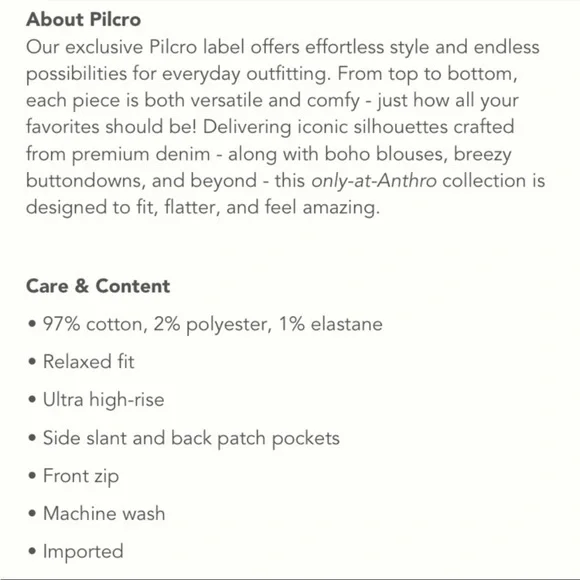 Anthropologie NWT Pilcro The Wanderer Relaxed Jeans Size 25. - Picture 6 of 7